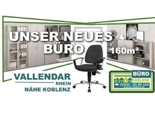 Bürofläche zur Miete 1.600 € 7 Zimmer 160 m² Bürofläche teilbar von 16 m² bis 38 m² Höhrer Straße 73 Vallendar Vallendar 56179