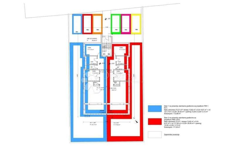 Wohnung zum Kauf 317.600 € 3 Zimmer 111 m² Povljana