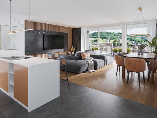 Wohnung zum Kauf - Neubau provisionsfrei 589.000 € 3,5 Zimmer 104,4 m² 1. Geschoss frei ab sofort Säckinger Straße 9 Laufenburg Laufenburg (Baden) 79725