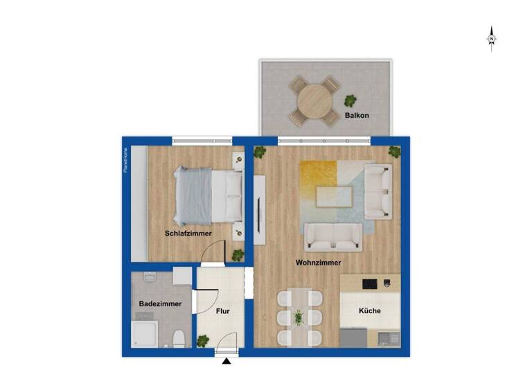 Wohnung zum Kauf 199.500 € 2 Zimmer 62,9 m² EG Rastatt 76437