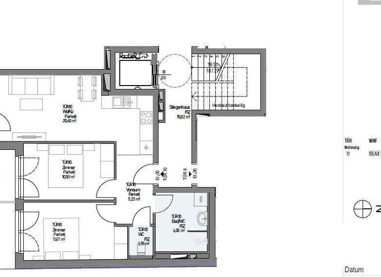 Wohnung zum Kauf 333.000 € 3 Zimmer 55,4 m² Eßlinger Hauptstraße Wien 1220