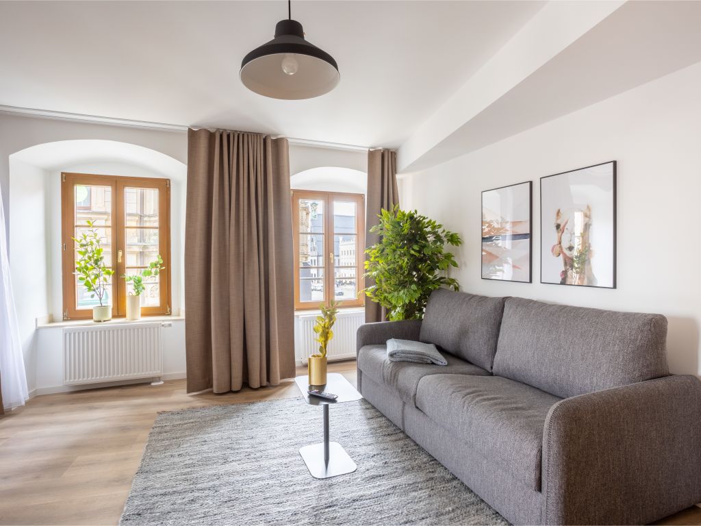 Wohnung zur Miete Wohnen auf Zeit 1.949 € 1 Zimmer 42 m²<br/>Wohnfläche 27.11.2024<br/>Verfügbarkeit Hauptmarkt Innenstadt 111 Zwickau 08056