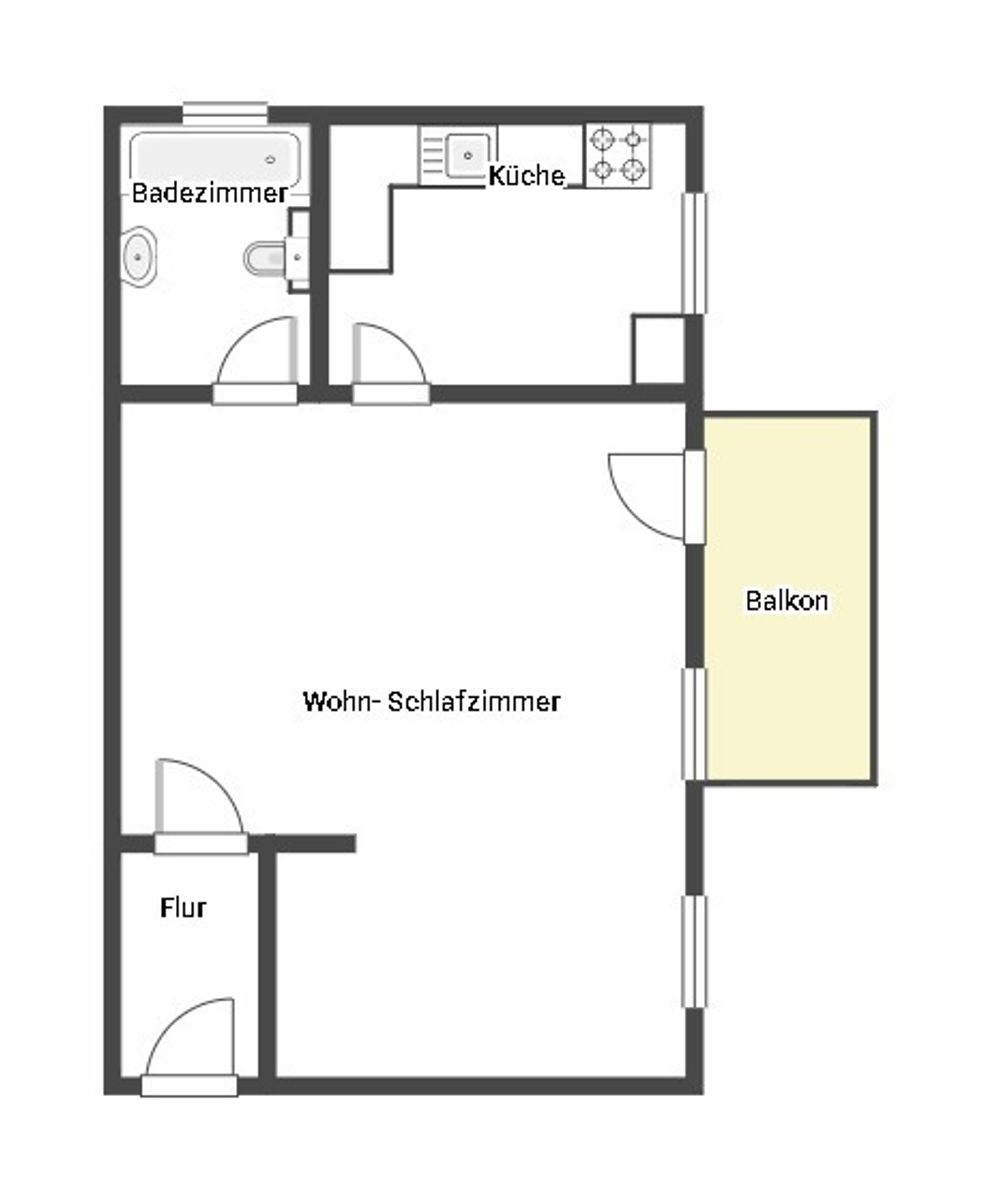 Immobilie zum Kauf als Kapitalanlage geeignet 39.900 € 1 Zimmer 44,7 m²<br/>Fläche Schloßchemnitz 020 Chemnitz 09113