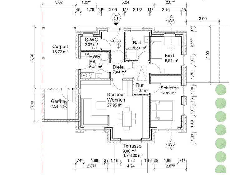 Bungalow zur Miete - Erstbezug 1.000 € 2,5 Zimmer 79 m² 385 m² Grundstück frei ab 01.05.2026 Völlenerfehn Westoverledingen 26810