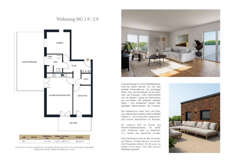 Penthouse zum Kauf provisionsfrei 495.000 € 3 Zimmer 109,7 m² 3. Geschoss Fredenbeck 21717