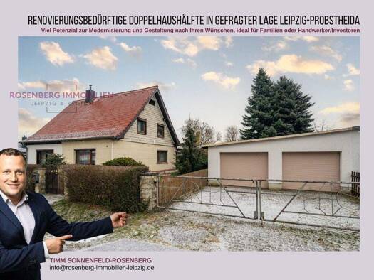 Doppelhaushälfte zum Kauf 179.900 € 6 Zimmer 115 m² 800 m² Grundstück Altdorferweg 11 Meusdorf Leipzig / Probstheida 04289