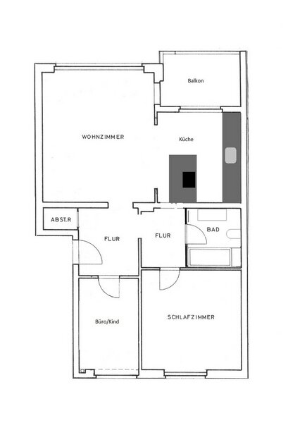 Wohnung zur Miete 600 € 3 Zimmer 71 m²<br/>Wohnfläche 2.<br/>Geschoss ab sofort<br/>Verfügbarkeit Arthur-Zitscher-Straße 10 Mathildenschule Offenbach am Main 63065