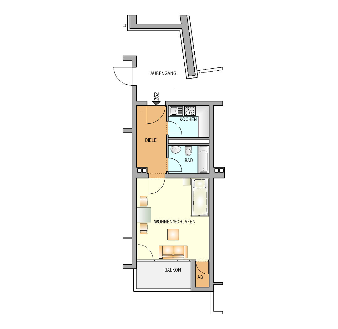 Wohnung zur Miete 263 € 1 Zimmer 34 m²<br/>Wohnfläche 1.<br/>Geschoss 01.02.2025<br/>Verfügbarkeit Hasenberger Weg 67 Hasenberg Remscheid 42897