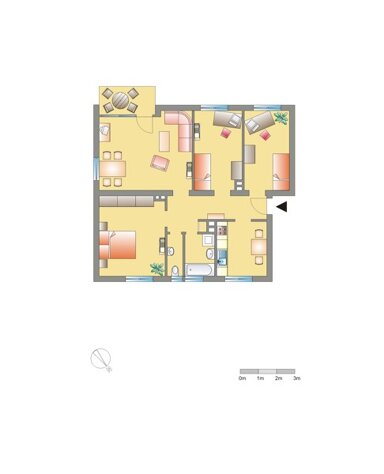 Wohnung zur Miete 700 € 4 Zimmer 77,7 m² 1. Geschoss frei ab 12.04.2025 Hans-Böhm-Str. 12 Innenstadt Neuwied 56564