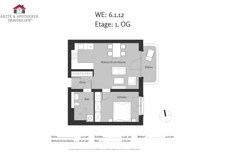 Wohnung zur Miete 1.420 € 2 Zimmer 51,2 m²<br/>Wohnfläche Schöneberg Berlin 10781