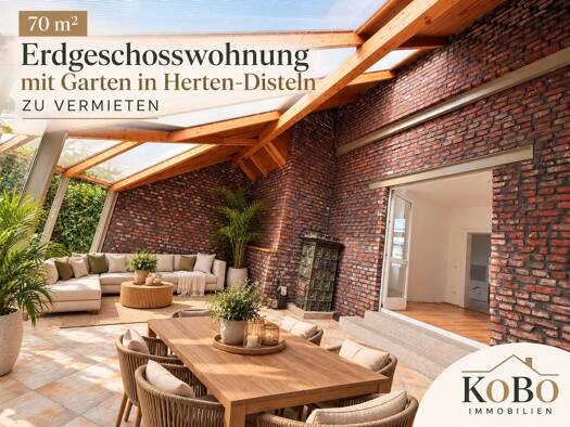 Wohnung zur Miete 750 € 2 Zimmer 70 m² Geschoss EG/2 frei ab sofort Disteln Herten 45699