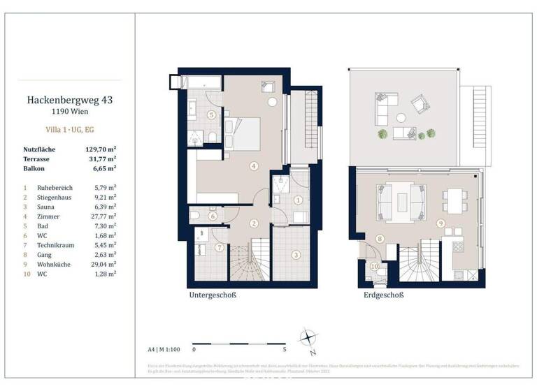 Villa zum Kauf 1.689.000 € 4 Zimmer 129,7 m² 275 m² Grundstück Hackenbergweg Wien 1190