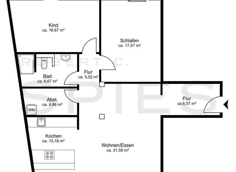 Wohnung zur Miete 1.100 € 3 Zimmer 102,2 m² Vegesack Bremen 28757