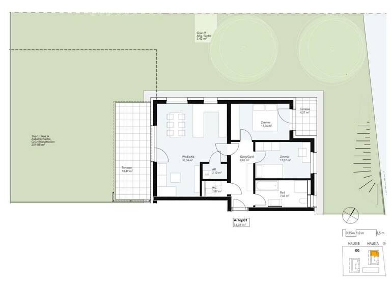Wohnung zum Kauf - Erstbezug provisionsfrei 471.765 € 3 Zimmer 73 m² EG Walter-Goldschmidt-Gasse 10 Sankt Peter Graz 8042