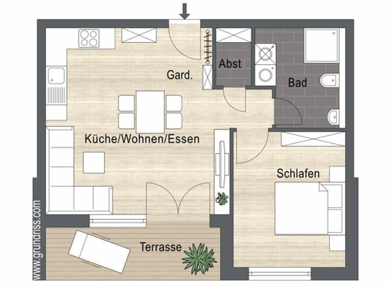 Wohnung zum Kauf 2,5 Zimmer 51,3 m² 1. Geschoss Kirchstraße 18 Sulzfeld 75056