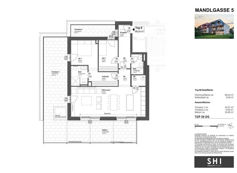 Wohnung zum Kauf - Erstbezug 1.428.000 € 3 Zimmer 89,2 m² Mandlgasse Aigen I Salzburg 5026