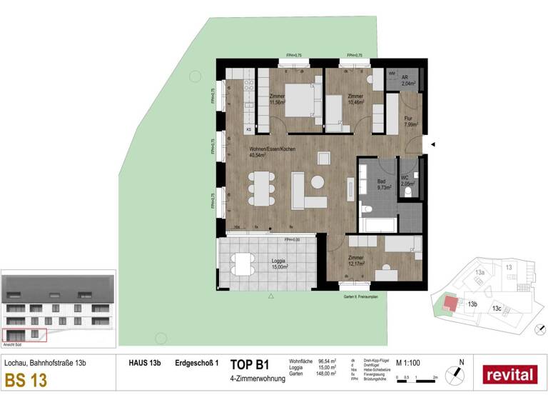 Wohnung zum Kauf - Erstbezug 741.000 € 4 Zimmer 97 m² EG Bahnhofstraße 13 Lochau 6911