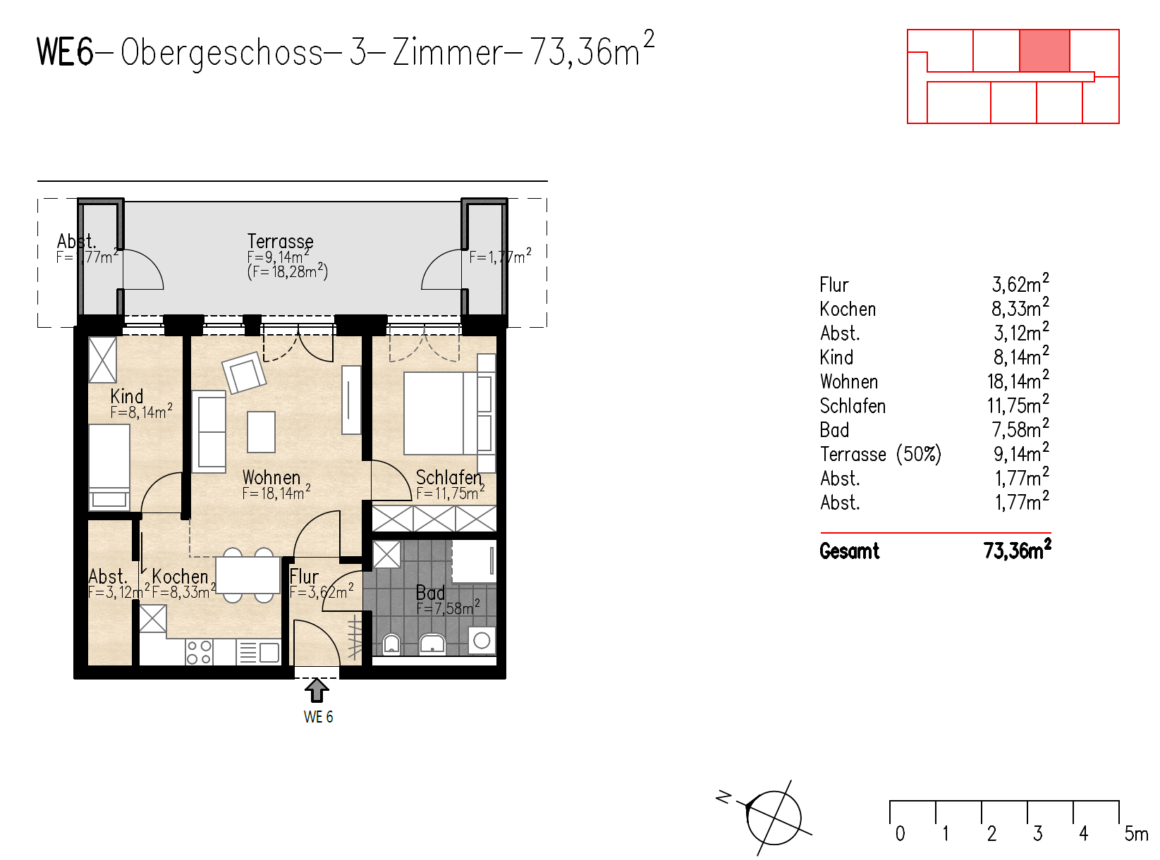 Penthouse zum Kauf provisionsfrei 276.750 € 3 Zimmer 73,4 m²<br/>Wohnfläche Bremer Straße Twistringen Twistringen 27239