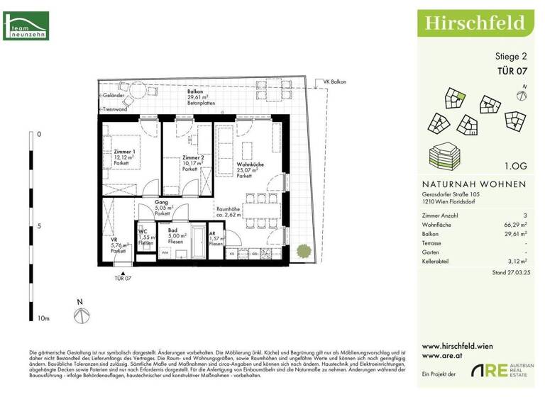 Wohnung zum Kauf - Erstbezug provisionsfrei 375.900 € 3 Zimmer 66,3 m² 1. Geschoss Gerasdorfer Straße 105 Wien 1210