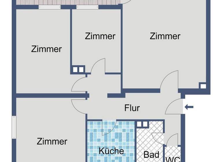 Wohnung zur Miete 620 € 4 Zimmer 81,6 m² 1. Geschoss frei ab 01.04.2026 Bromeisstraße 41 Fasanenhof Kassel 34125