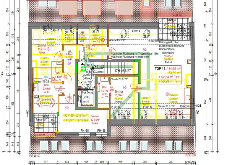 Penthouse zum Kauf 699.000 € 4 Zimmer 127,8 m² 4. Geschoss Wien,Floridsdorf 1210