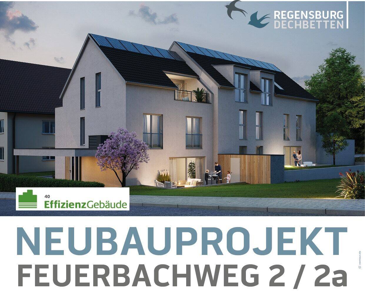 Doppelhaushälfte zum Kauf provisionsfrei 1.067.964 € 5 Zimmer 165,4 m²<br/>Wohnfläche 206 m²<br/>Grundstück Dechbetten - Großprüfening Regensburg 93051