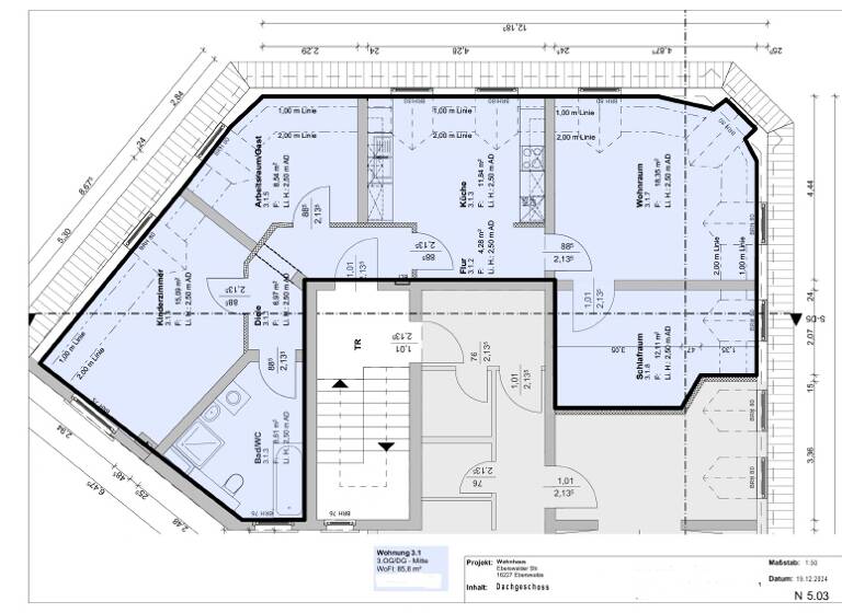 Wohnung zur Miete 815 € 4 Zimmer 85,8 m²<br/>Wohnfläche Dachgeschoss, 3.<br/>Geschoss Finow Eberswalde 16227