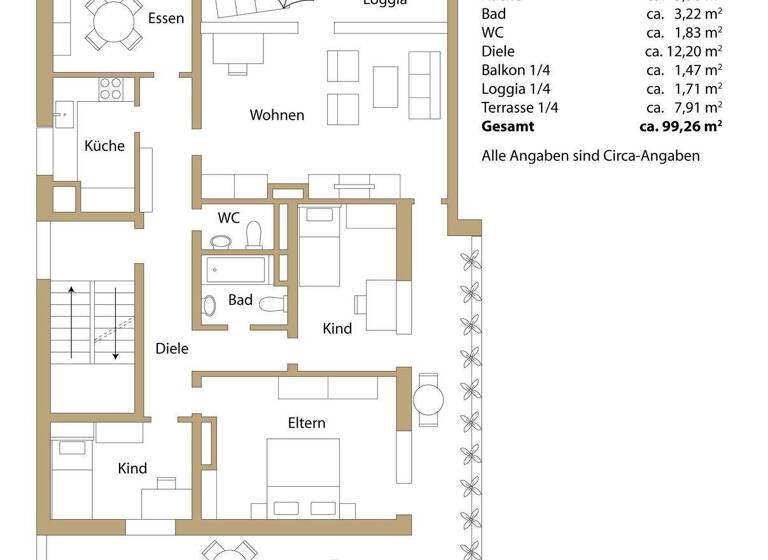 Penthouse zum Kauf 299.000 € 5 Zimmer 100,7 m² 4. Geschoss Refrath Bergisch Gladbach 51427