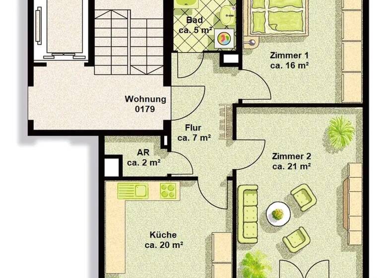 Wohnung zur Miete 957 € 2 Zimmer 75 m² Geschoss 2/6 Arendsweg 40 Alt-Hohenschönhausen Berlin 13055