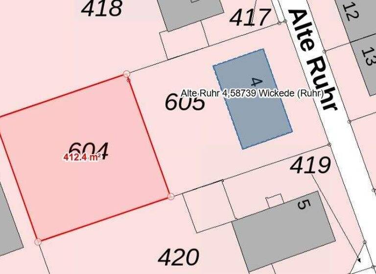 Grundstück zum Kauf provisionsfrei 80.000 € 413 m² Grundstück frei ab sofort Alte Ruhr 4 Wickede Wickede (Ruhr) 58739