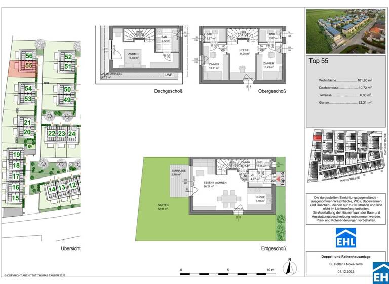 Doppelhaushälfte zum Kauf - Erstbezug 381.510 € 4 Zimmer 101,8 m² Waldstraße St. Pölten 3100