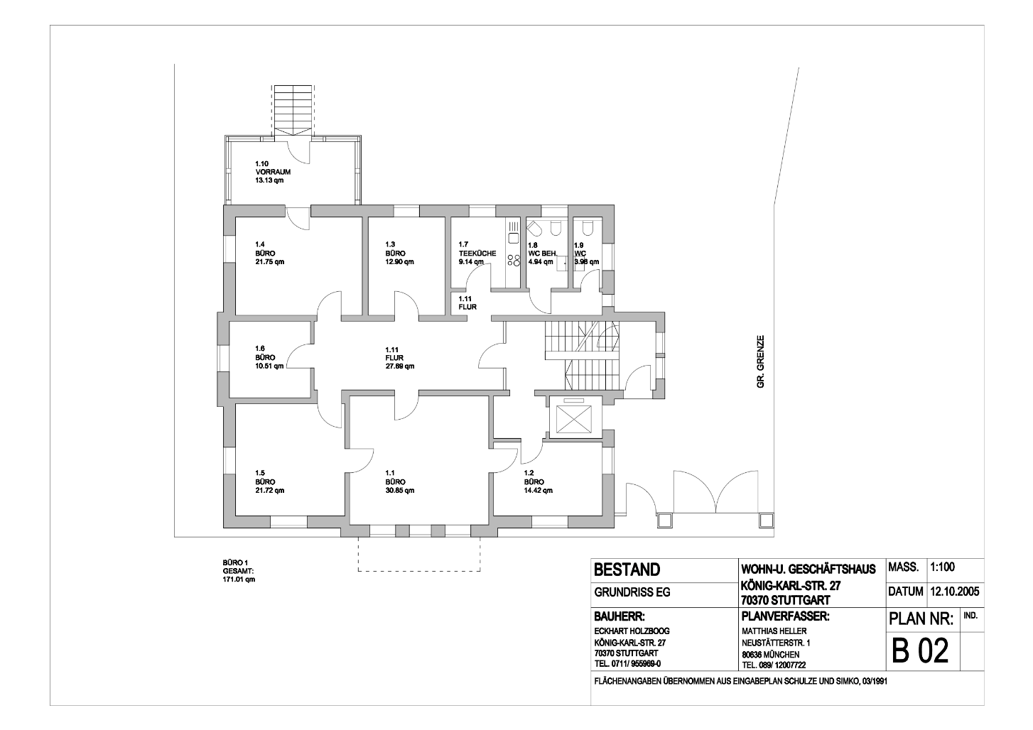 Bürofläche zur Miete provisionsfrei 795 € 21 m²<br/>Bürofläche König-Karl-Straße Kurpark Stuttgart 70372