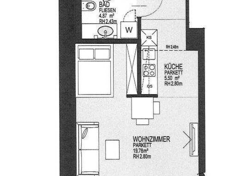 Studio zur Miete - Erstbezug 1.500 € 1 Zimmer 34,9 m² 30. Geschoss Wagramer Straße Wien 1220