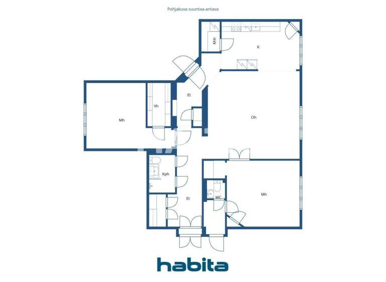 Studio zum Kauf 905.000 € 3 Zimmer 114 m² 4. Geschoss Pietarinkatu 2 Helsinki 00140