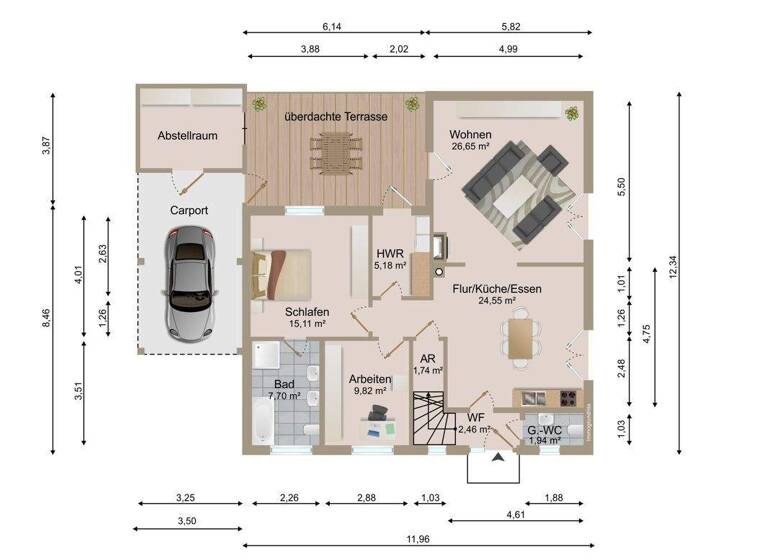 Einfamilienhaus zum Kauf 369.000 € 5 Zimmer 139 m² 1.048 m² Grundstück Wesselburen 25764