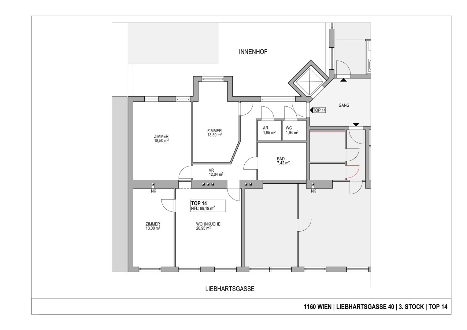 Wohnung zum Kauf provisionsfrei 425.000 € 4 Zimmer 89,2 m²<br/>Wohnfläche Liebhartsgasse Wien 1160