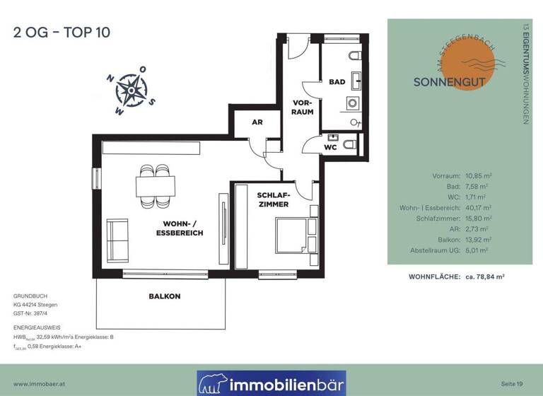Wohnung zum Kauf - Erstbezug 315.000 € 2 Zimmer 78,8 m² 2. Geschoss Steegen 4722