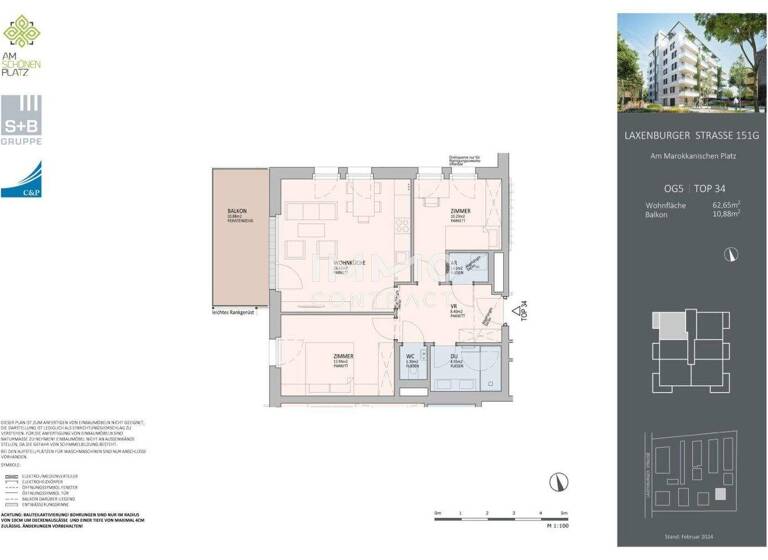 Wohnung zum Kauf - Erstbezug provisionsfrei 640.000 € 3 Zimmer 62,7 m² Wien,Favoriten 1100