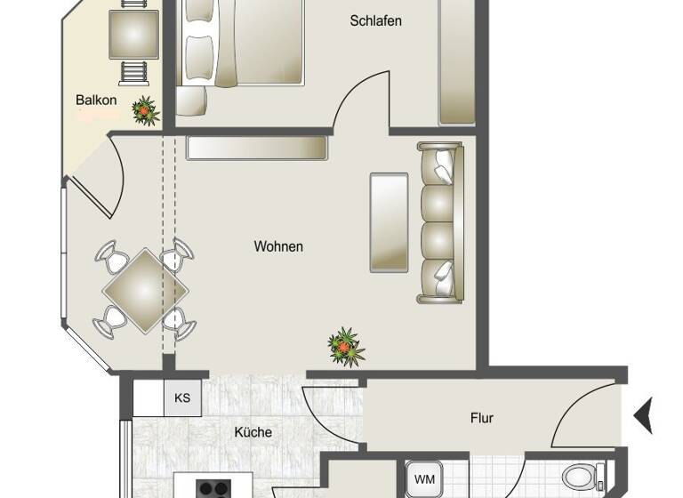 Wohnung zum Kauf 298.000 € 2 Zimmer 62 m²<br/>Wohnfläche Lauterbach Putbus 18581