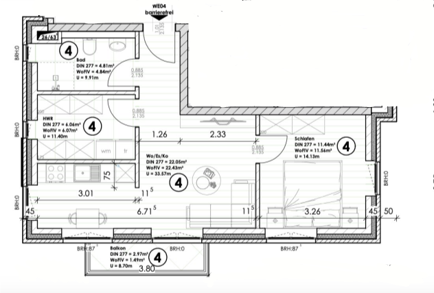 Wohnung zum Kauf provisionsfrei 176.500 € 2 Zimmer 46,6 m²<br/>Wohnfläche Hilgenholtstraße 12 Weener Weener 26826