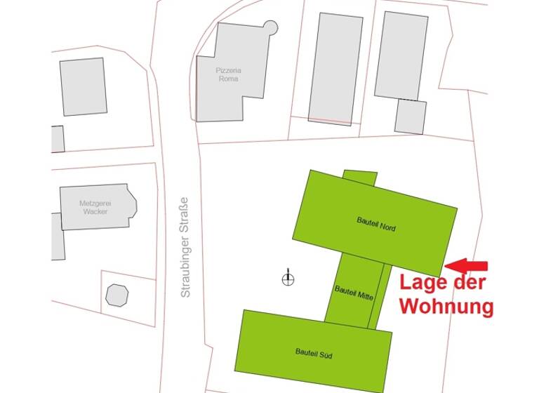 Wohnung zum Kauf - Erstbezug 245.000 € 3 Zimmer 53,9 m² 2. Geschoss Straubinger Strasse 22 Ascha 94347
