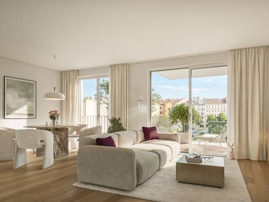 Wohnung zum Kauf - Erstbezug 308.200 € 2 Zimmer 37,4 m² 1. Geschoss Siebenbrunnengasse 9 Wien 1050