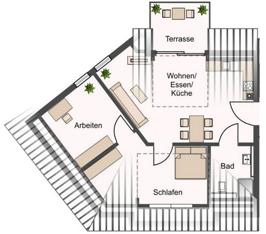 Wohnung zum Kauf 312.300 € 2 Zimmer 56,8 m²<br/>Wohnfläche EG<br/>Geschoss Gundelsheim Gundelsheim / Höchstberg 74831