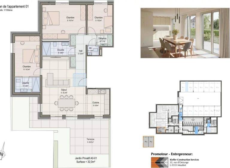 Studio zum Kauf provisionsfrei 1.044.077 € 125,1 m² Rue St. Laurent 3 Lorentzweiler 7370