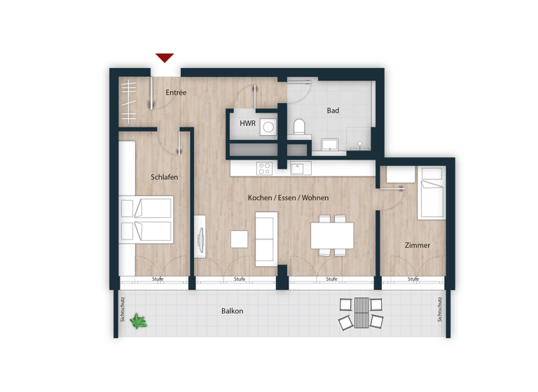 Wohnung zum Kauf - Neubau 656.705 € 3 Zimmer 90,6 m²<br/>Wohnfläche 5.<br/>Geschoss 30.09.2030<br/>Verfügbarkeit Seeleinsbühl Nürnberg 90431