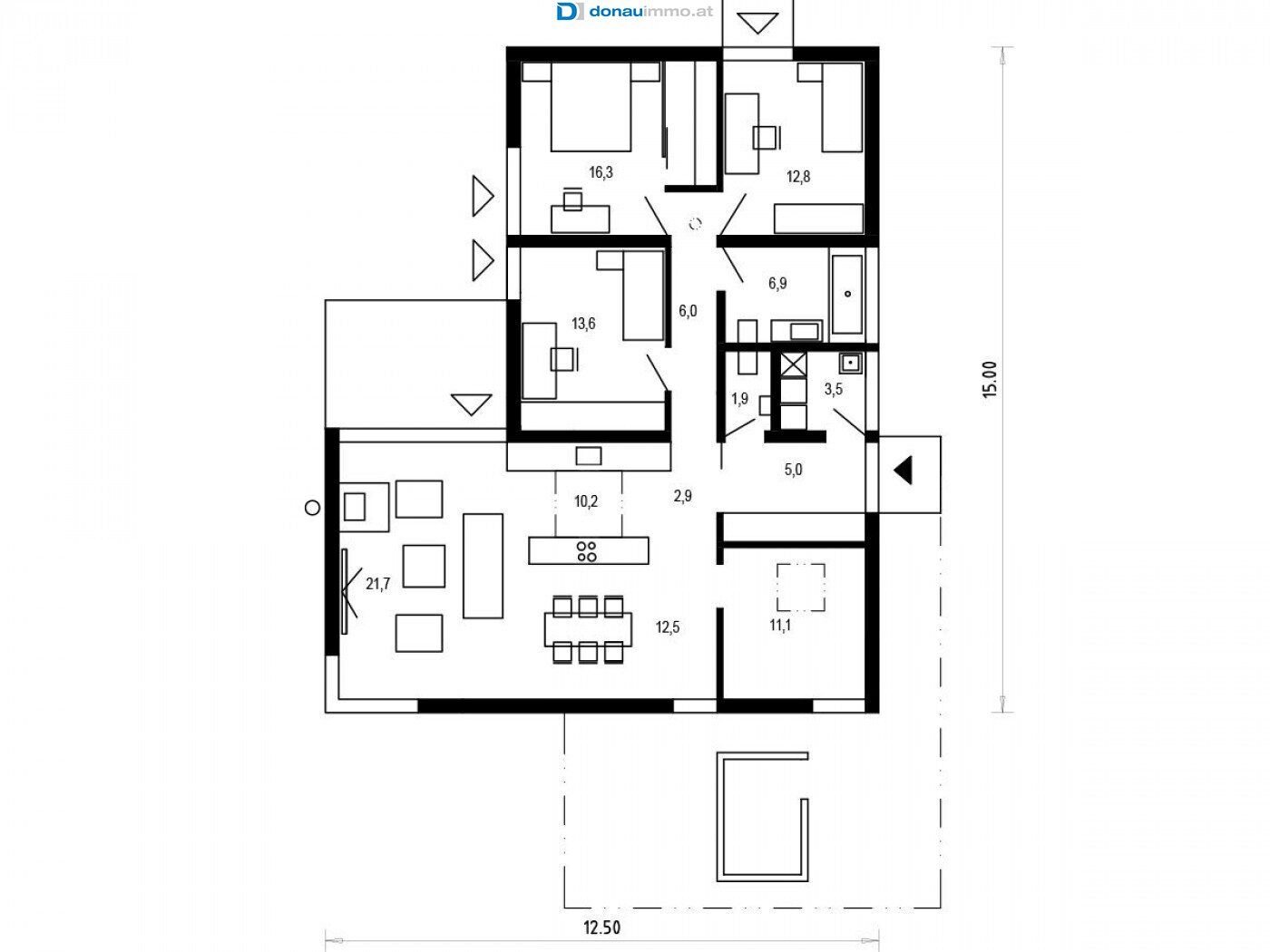 Haus zum Kauf 339.500 € 3 Zimmer 124 m²<br/>Wohnfläche 878 m²<br/>Grundstück Markt Piesting 2753