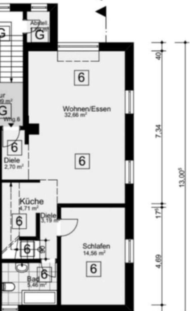 Maisonette zur Miete 2.500 € 3,5 Zimmer 52 m²<br/>Wohnfläche Querenburgerstrasse 64 Wiemelhausen - Brenschede Bochum 44789