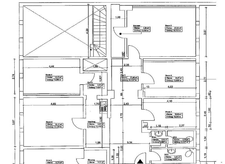 Büro zur Miete 1.000 € 117 m² Bürofläche Mitte Kassel 34117