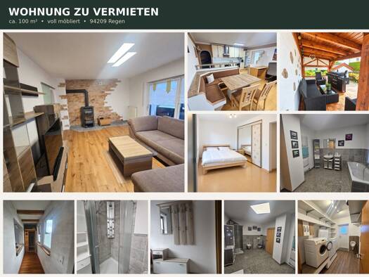 Terrassenwohnung zur Miete 700 € 2 Zimmer 100 m² Geschoss 1/2 frei ab 01.12.2026 Regen Regen 94209