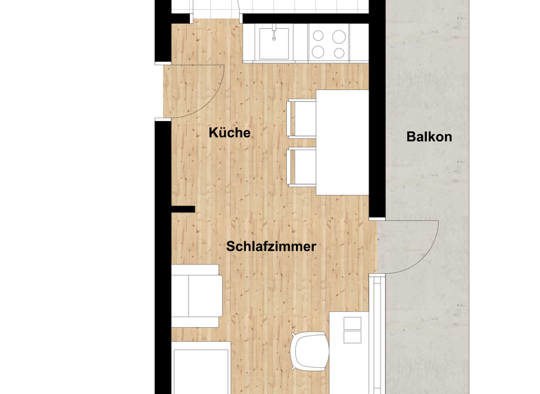 Wohnung zum Kauf 165.000 € 1 Zimmer 33 m²<br/>Wohnfläche 2.<br/>Geschoss Ingolstadt Ingolstadt 85055